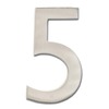 Architectural Mailboxes Brass 4 inch Floating House Number Satin Nickel 5 3582SN-5